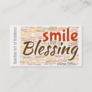 Ato aleatório do cartão da bondade