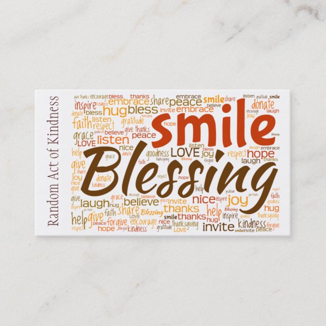 Ato aleatório do cartão da bondade (Frente)