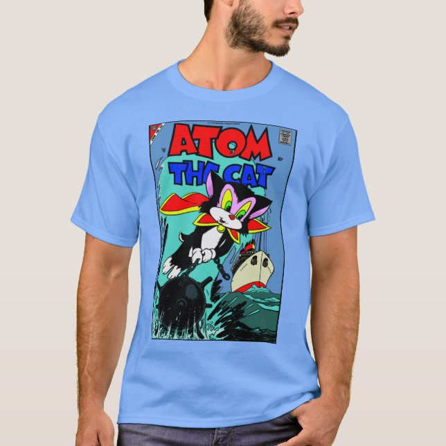 Atom Clássico A Camiseta Gato (Frente)