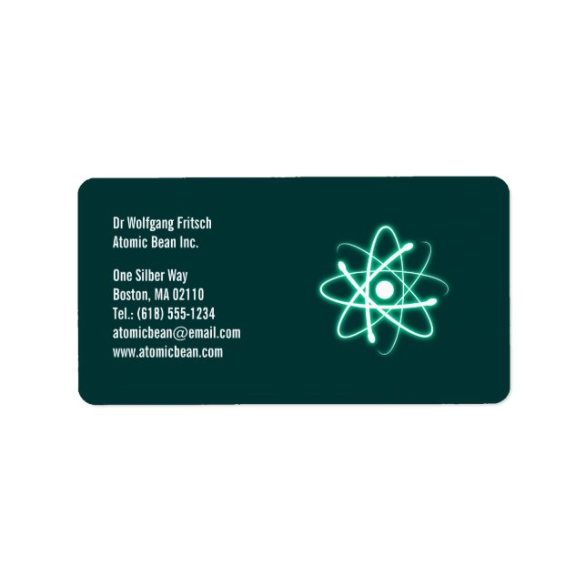 Atom - Etiqueta de Cientista (Frente)