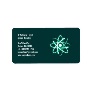 Átomo - etiqueta do cientista
