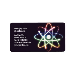 Átomo - etiqueta do cientista
