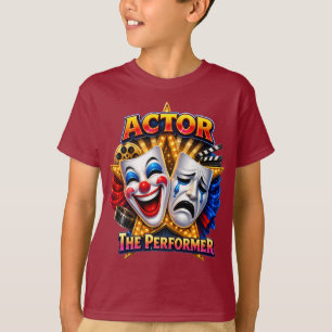 Ator - Camiseta preta para menino 'The Performer'