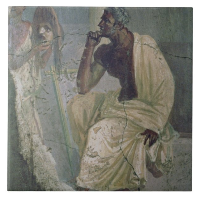 Ator e máscara, da casa do poeta trágico, (Frente)