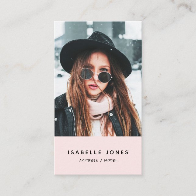 Ator Model Singer Dancer Photo Cartão de visita (Frente)