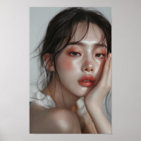 Atordoante Poster de Modelo de Makeup Coreano