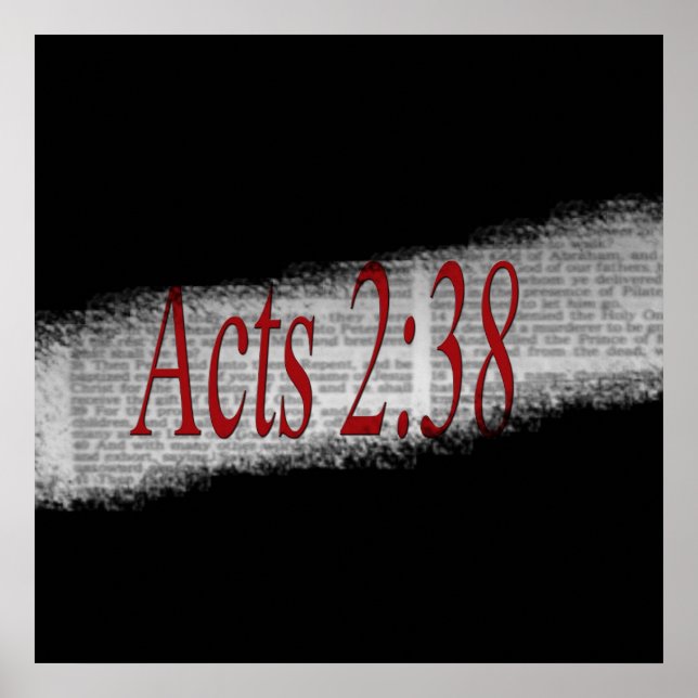 Atos 2:38 Poster (Frente)