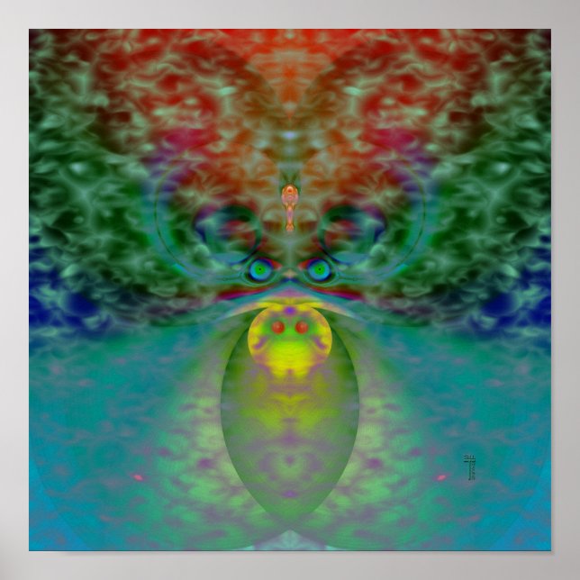 Através de Peers de Neve (12 por 12) Art Impressão (Frente)