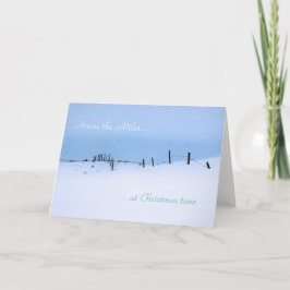 Através do Cartão de Saudação de Natal de Miles