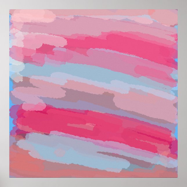 Através do Impressão de Poster de pintura do Abstr (Frente)