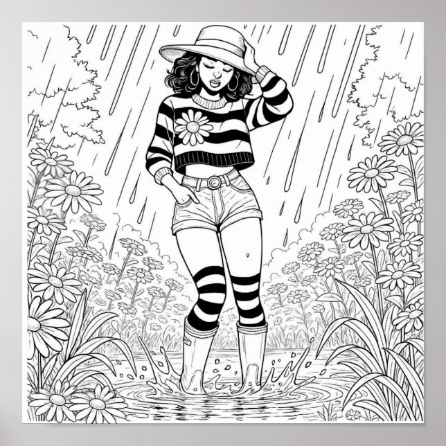 Através do Poster de coloração de poço (Frente)