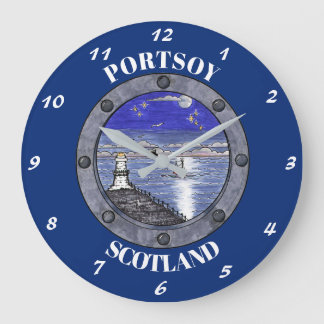 Através do Relógio de Parede Grande Porthole