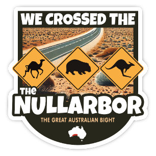 Atravessamos o Nullarbor, o adesivo da Austrália