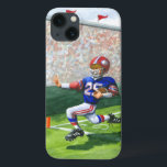 Atravessando a Linha de Meta para um Retoque<br><div class="desc">Ouçam a multidão rugindo enquanto assistem seu jogador de futebol favorito atravessando a linha do gol para um touchdown! Jay Throckmorton pintou esta cena dinâmica. Comprar cópia para você ou dê como presente para o fã de futebol em sua vida!</div>