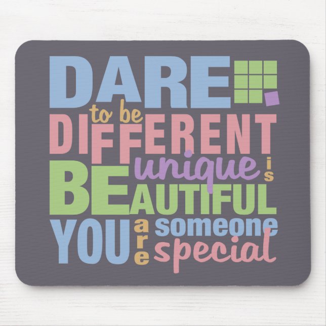 Atreve-se a ser diferente do mouse pad personaliza (Frente)