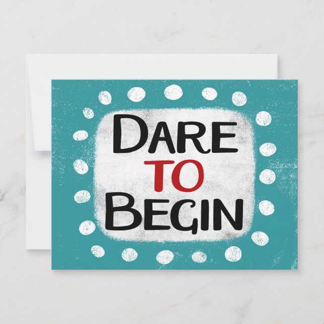 Atrevo-se a começar a receber o cartão (Frente)