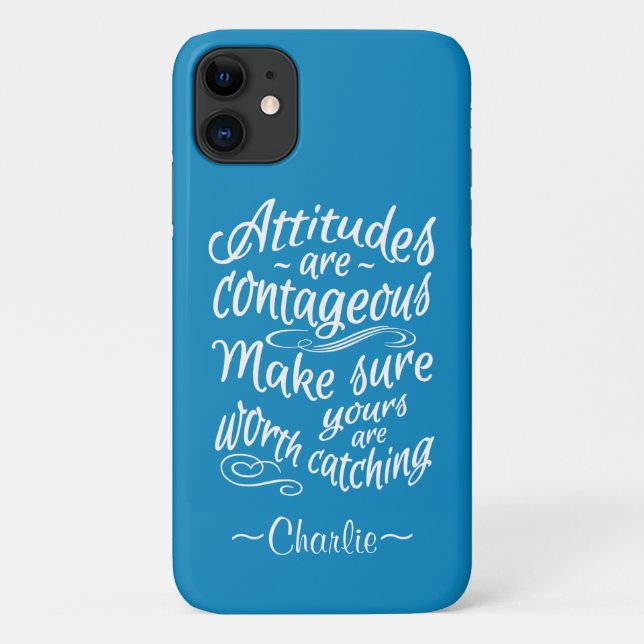 ATTITUDES capas de telefone personalizadas de nome (Verso)