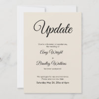 Atualização de Creme Adiada Anúncio de Casamento