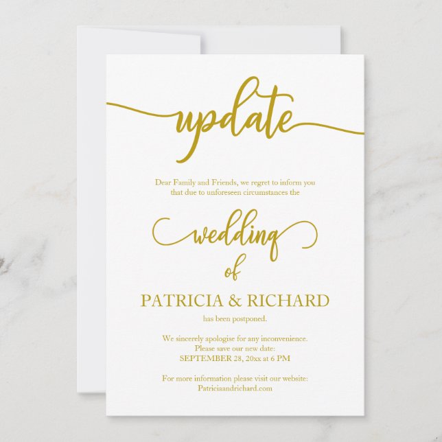 Atualizar Anúncio de Casamento Adiado Script Doura (Frente)