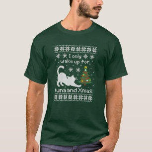 Atum & Natal – Pixel Cat Camisa Feia de Natal 