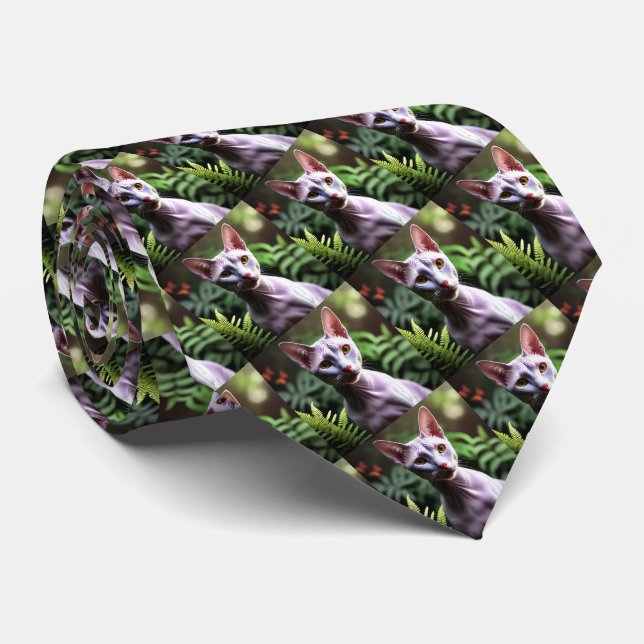 Atum O Gato De Esfinge Sem Cabelo, Gravata De Pesc (Rolled)