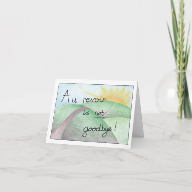 Au revoir Goodbye Saindo Cartão (Frente)