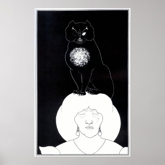 Aubrey Beardsley - Poster de Gato Negro (Frente)