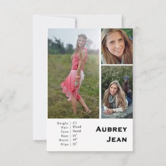 Aubrey Jean Comp Card | DESIGN