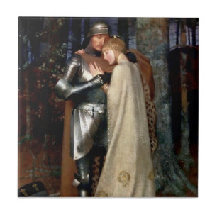 Aucassin e Nicolette Pintura Medieval por Marian