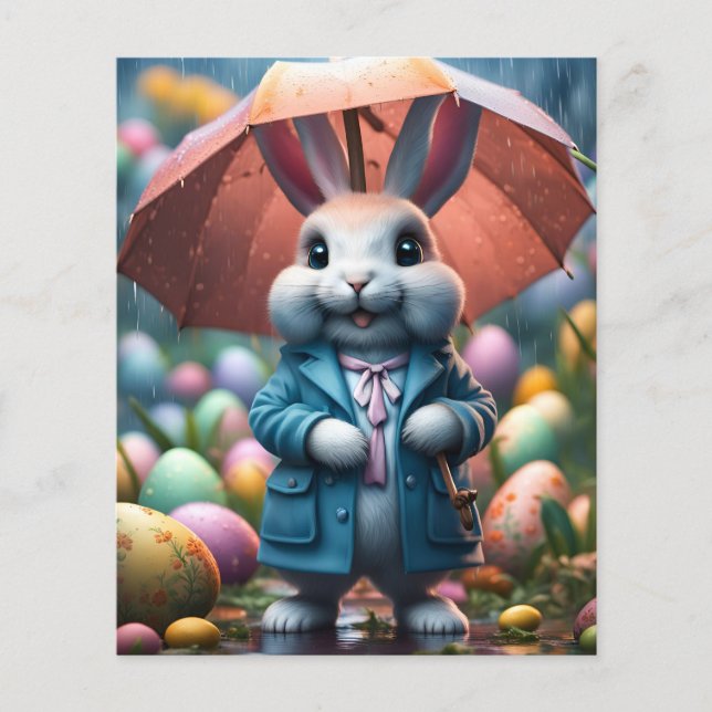 Auch im Regen werden Ostereier versteckt (Frente)