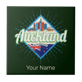 Auckland Nova Zelândia retro skyline vintage