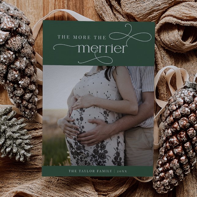AUDREY Green - Anúncio de Gravidez de Natal Bela (AUDREY Green Cute Christmas Pregnancy Announcement)