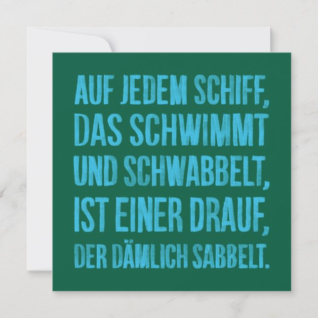 Auf jedem Schiff (Frente)