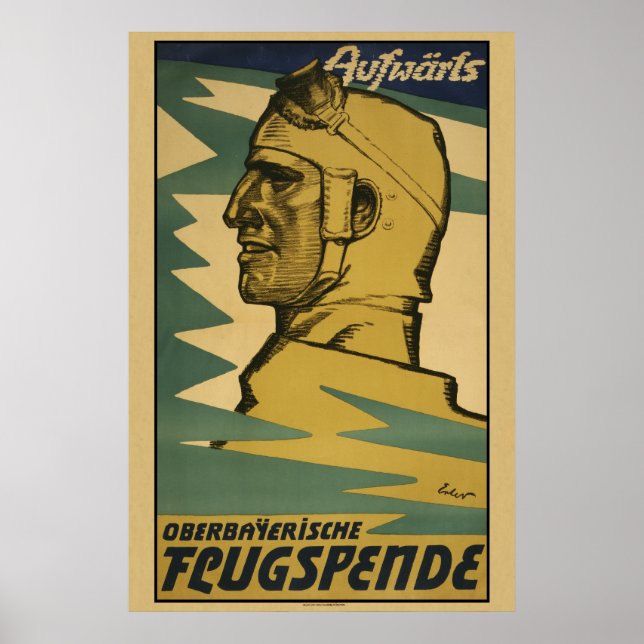 Aufwärts, Oberbayerische Flugspende WW1 poster (Frente)
