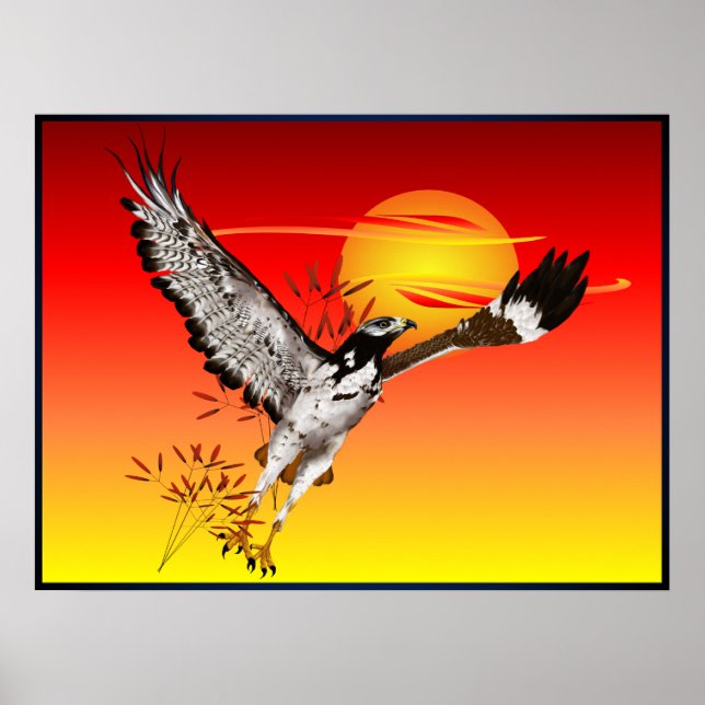 Augur encontrando o sol da manhã. poster 4x3 (Frente)