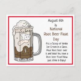 August 6 é Root Beer Float Day | Cartão de Receita