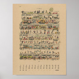 August Happy Notes Calendar 2022 Poster