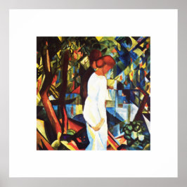 August Macke. "Casal in the Woods" Art Impressão