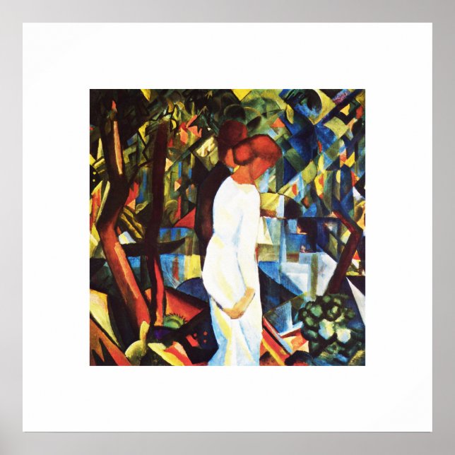 August Macke. "Casal in the Woods" Art Impressão (Frente)