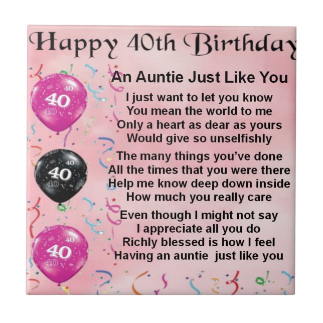 Auntie Poema - aniversário de 40 anos (Frente)