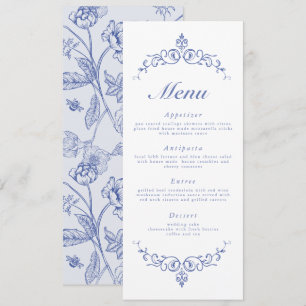 AURELIA Chinoiserie Francês Cartões de Menus Vitor