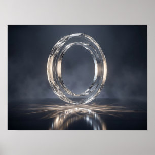 Aureola de Cristal Transparente Impressão em Tela 