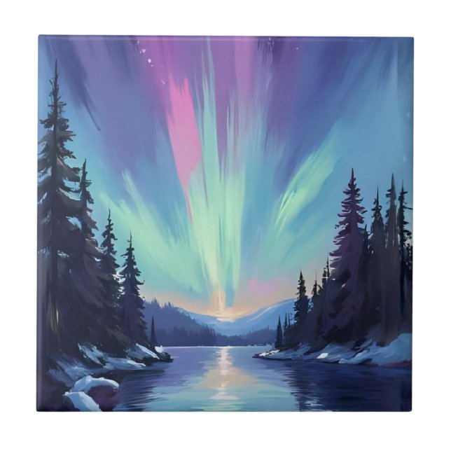Aurora Boreal | Luzes do Norte Aquarela (Frente)