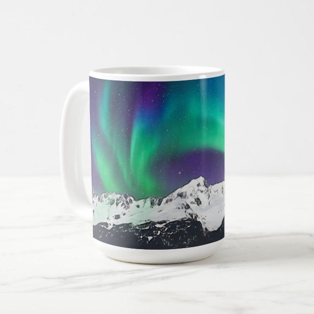 Aurora Borealis - 15 oz. Caneca (Frente Esquerda)