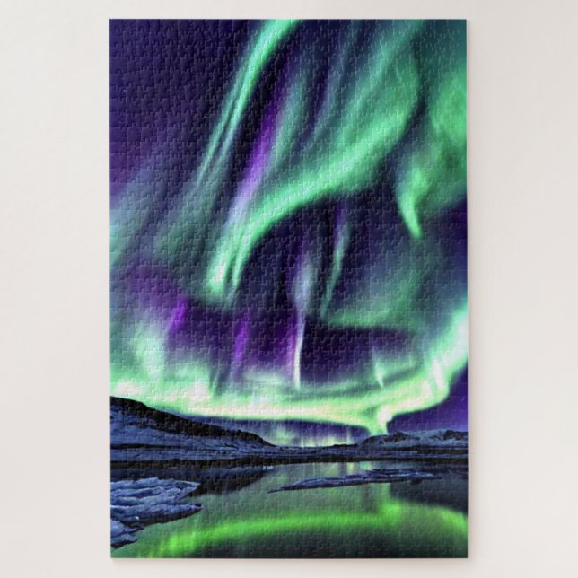 Aurora Borealis Art Quebra-cabeça (Vertical)