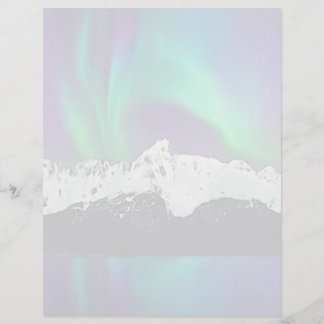 Aurora Borealis - Folha de Papel de 8,5" x 11"