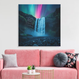 Aurora Waterfall Canvas - Impressão de natureza mí