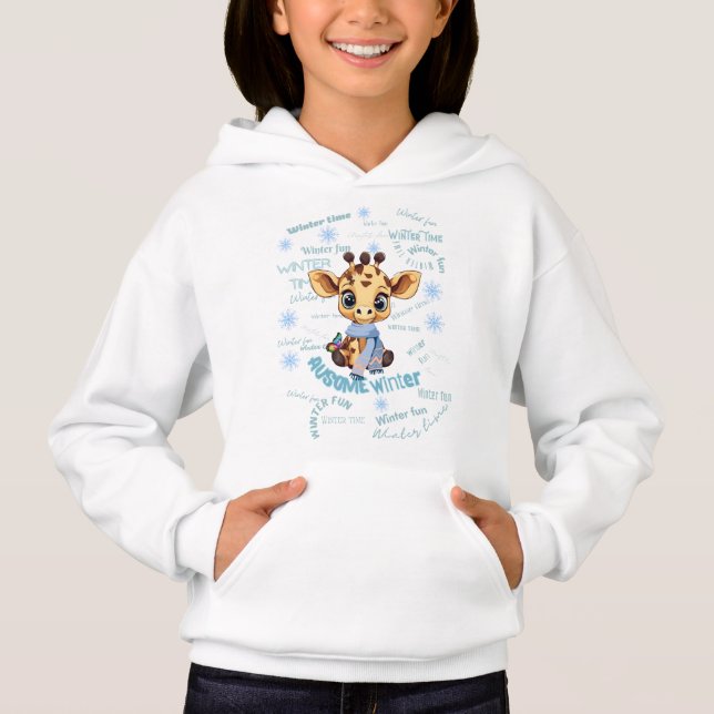 Ausome Inverno – Girafa Floco de Neve Única  (Frente)