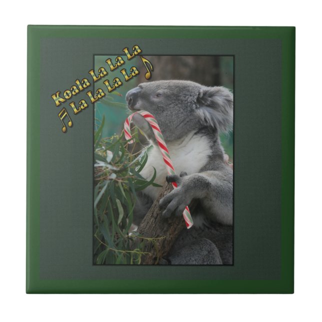 Aussie Christmas Koala com Candy Cane (Frente)