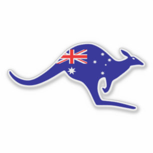 Aussie Kangaroo cortou laptop adesivo